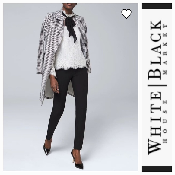 White House Black Market Pants - WHBM Slimming high waist refined  seam detail black sculpted structured pant